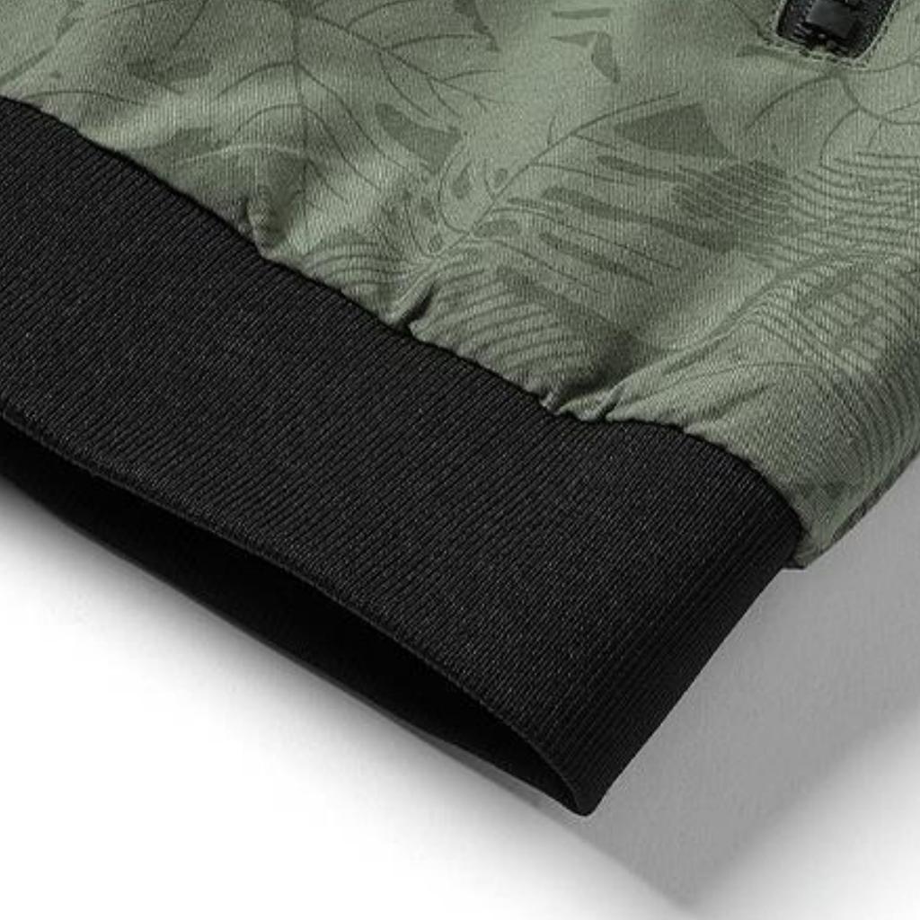 Men's Casual Loose Zipper Jacket, Men's Printed Baseball Jacket, Long-sleeved Coat