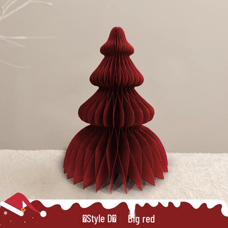 DIY Mini Cross-Border Christmas Tree Ornaments - Paper Folding Net Red Style Decor