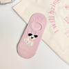 Spring and Summer Thin Boat Socks for Women, Cartoon Animal Silicone Invisible Socks for Dogs, Short, Shallow and Non-falling Heel Women's Socks
