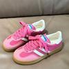 Damen Retro Low-Top Sneaker Color Block Schnürung Lässige Trainer Atmungsaktive Flache Schuhe für den täglichen Gebrauch