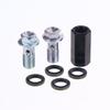 2 Way Brake Coupling Fitting Premium Aluminum Alloy Hydraulic Oil Hose Extender Adapter for Industrial Hydraulic Equipment