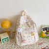 Schoolbag New Campus Outing Bag Girl Junior High School High School College Backpack Floral Schoolbag Sweet Schoolbag Girl