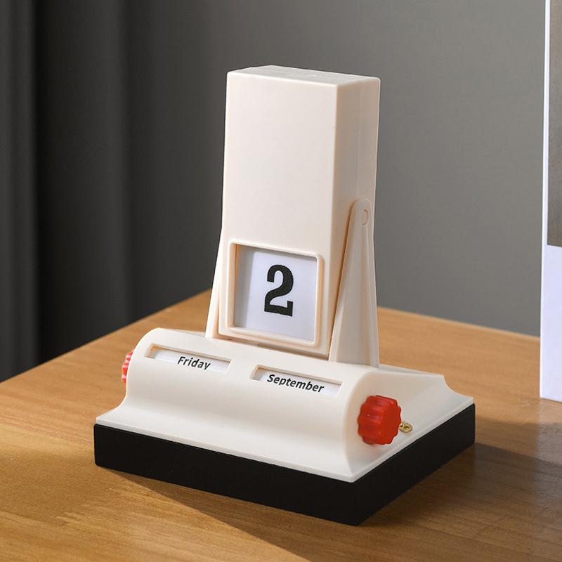 

Настольный календарь с перекидным дисплеем, многоразовый календарь на каждый год, индикаторы дня и месяца, многоразовые домашние украшения, подарок