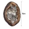 Garden Squirrel Tree Hugger Outdoor Tree Hole Statues Tree Face Decoration