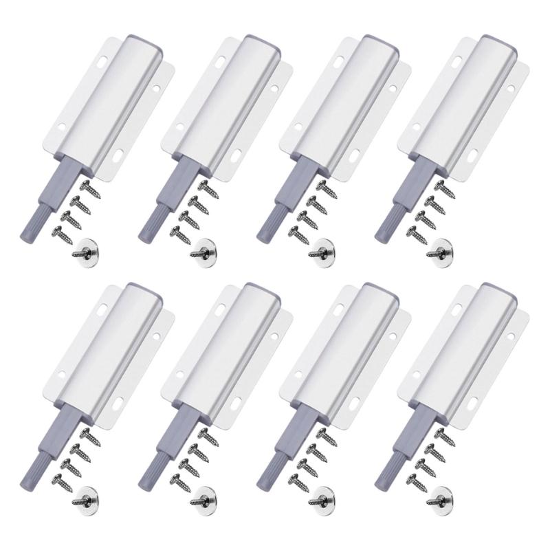 8pcs Practical Magnetic Push To Open Drawer and Cabinet Catching for Invisible Door and Wardrobes Household Use