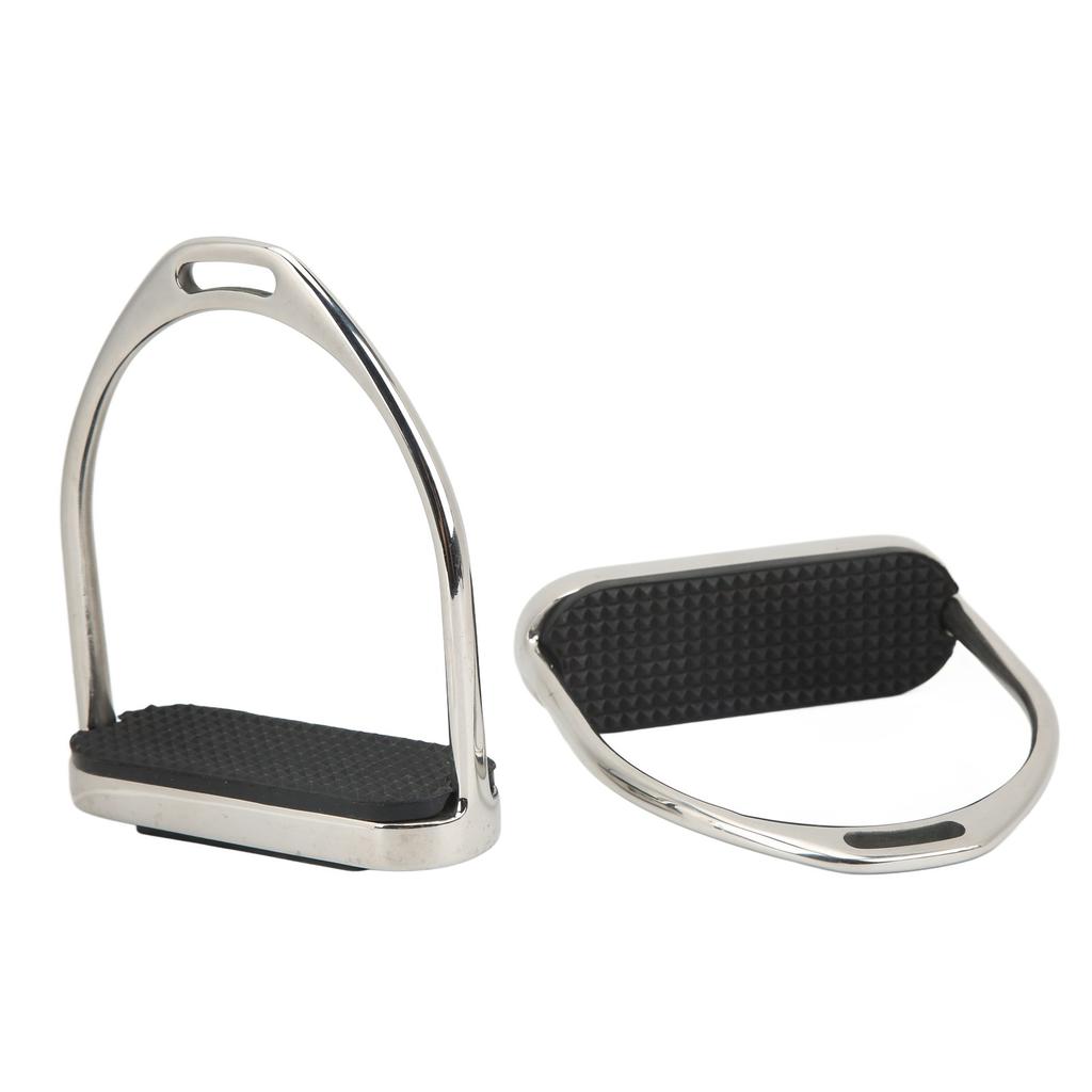 1 Pair Stainless Steel Horse Riding Stirrups Anti Skid Horse Pedal Super Lightweight Equestrian