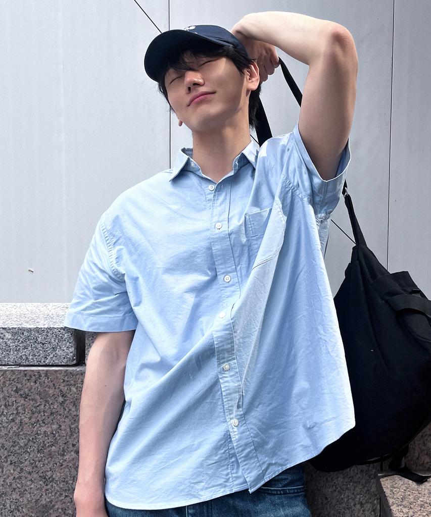 MINDBRIDGE [All Day] Oxford Oversized Short Sleeve Shirt - 5 Colors
