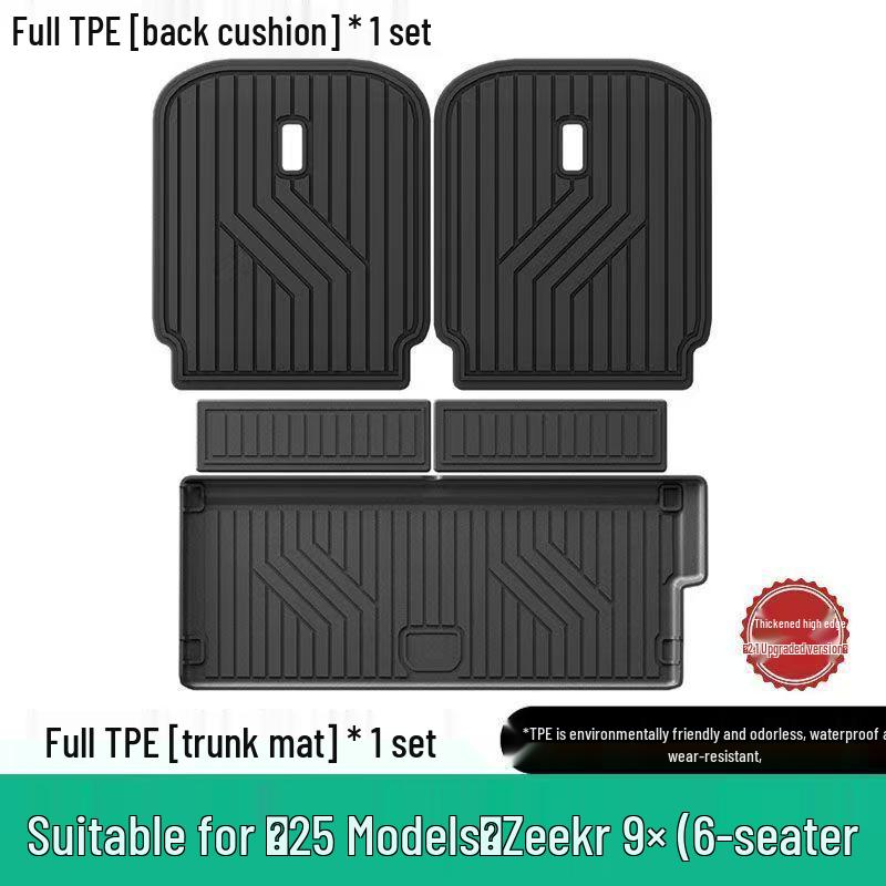 Zeekr 9X Car Floor Mats TPE All-Weather Trunk Liner for 2025 Model
