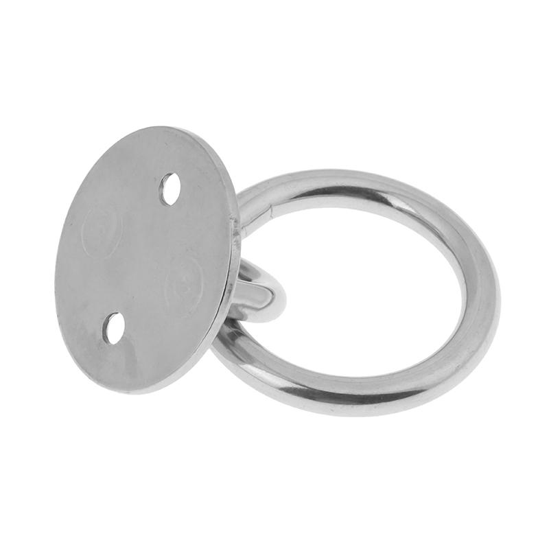 304 Stainless Steel Pad Eye Plate Staple Ring U-Shaped Sail Shade Hardware - For Wall Ceiling Hammock Hooks Hanger