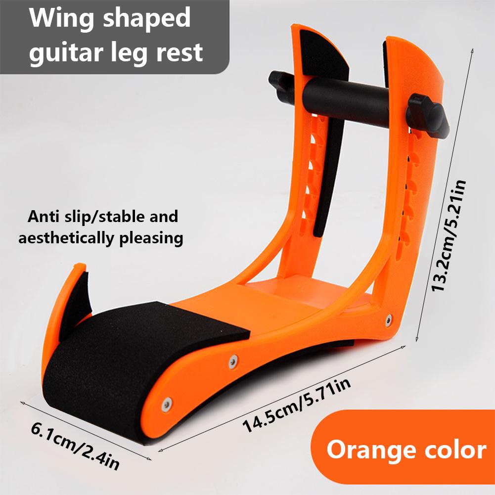Guitar Leg Rest Support Adjustable Guitar Foot Stand Anti Slip Ergonomic Guitar Holder for Electric Classical & Acoustic Guitars