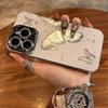 Butterfly Rhinestone Lens Phone Case for Apple 17 Pro Max (Models 14-15)