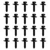 20pcs Extruded U Type Nuts Bumper Fender U Style Clip on Nut Extruded U Style Nuts Spring Nuts Black U Style Fasteners