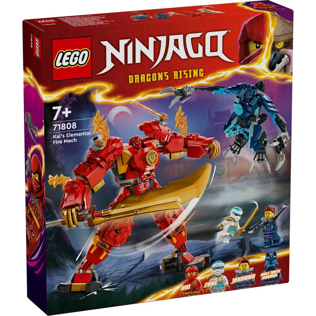 LEGO Ninjago Kai's Elemental Power Mech Suit Toy - Birthday Present - Building Blocks - Boys and Girls - Ages 7, 8, 9 - Elementary School Students - B