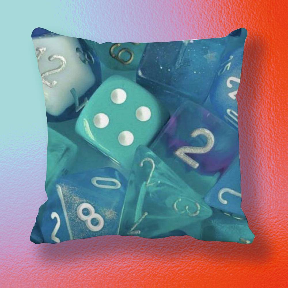 Fashion Luxury Dice  Pillow cover Soft Microfiber Pillowcase Home Sofa Decor Surprise Decorative printed