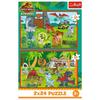 PUZZLE 2X24 MAŁE DINOZAURY 34437