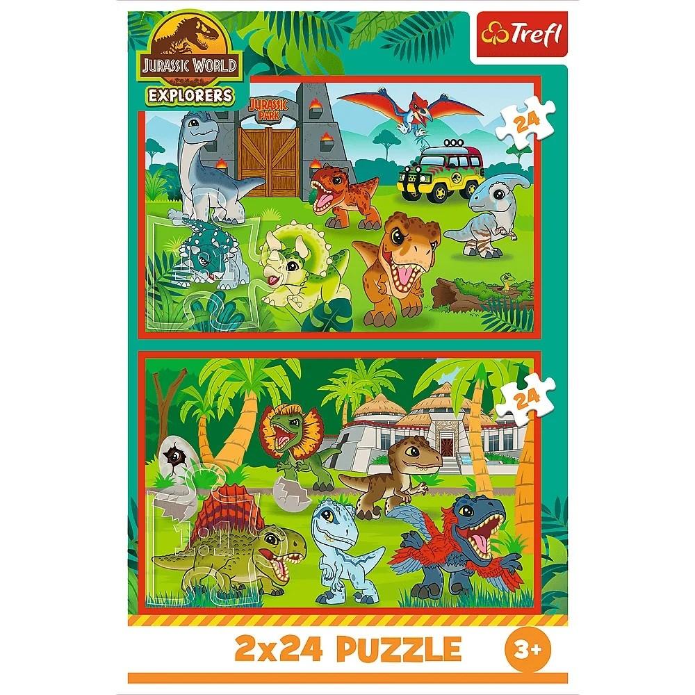 PUZZLE 2X24 MAŁE DINOZAURY 34437