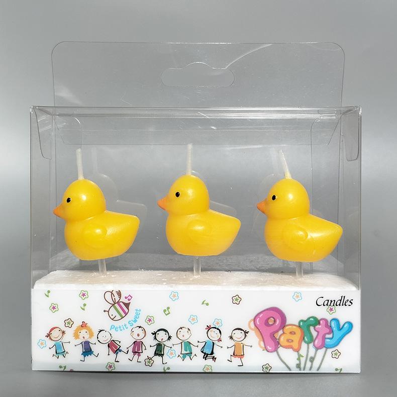 Cake Decoration Cartoon Ornaments Birthday Candles Animal Shape Cute Gift Duck Creative Atmosphere Birthday Candles
