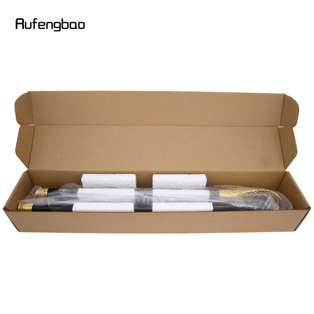 Goldener Luxus Kobra Schlangengriff Mode Gehstock für Party Dekoration Gehstock Eleganter Krummstab Knauf Gehstock 94cm