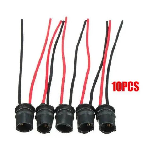 10Pcs T10 W5W 147 LED Car Wedge Light Bulb Socket Connector Holder Extension LED Lamp Bulb Base Holder Replacement Car Parts 10pcs