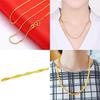 Gold Plated Water Wave Necklace Stylish Thin Chain For Any Occasion**