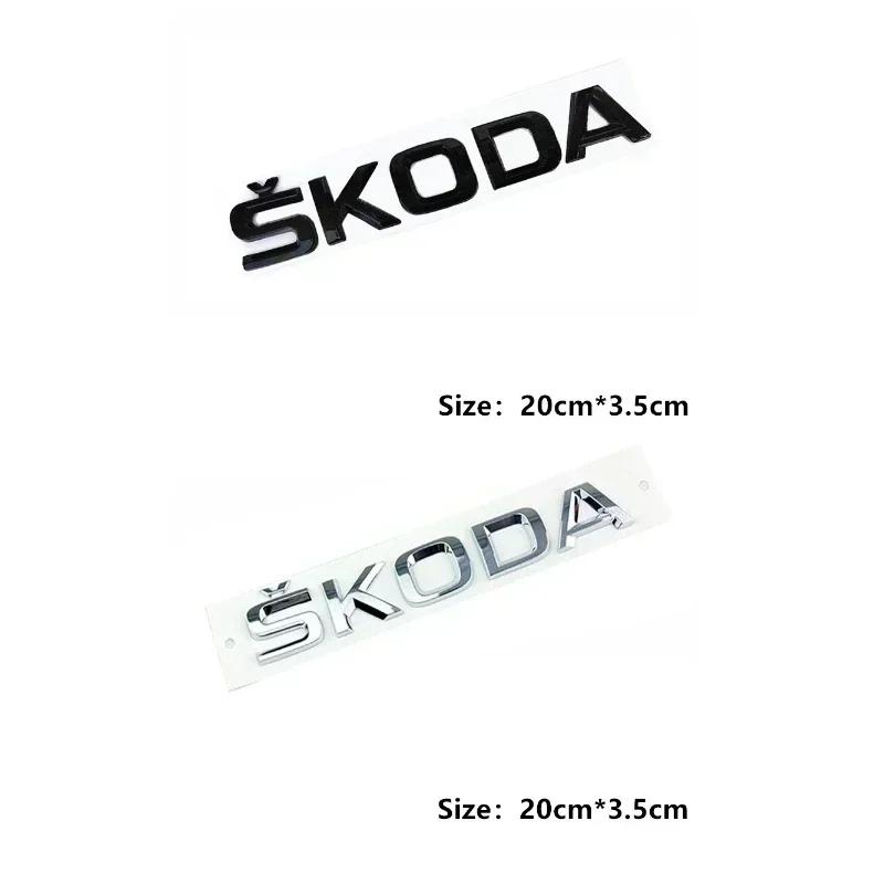 Naklejka Samochodowa 2025 Gorące Naklejki z Literami dla SKODA Logo 4x4 Karoq Kamiq Kodiaq Superb Octavia A7 Tour Rapid Yeti Emblemat Tylnej Klapy Samochodu