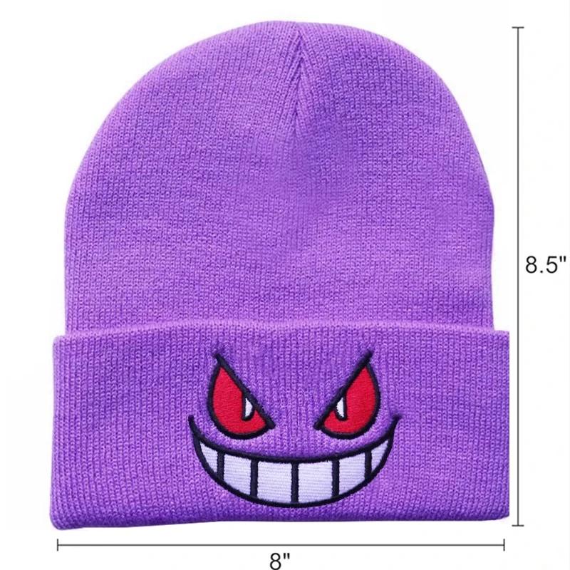 Anime Cap Unisex Daily Hat Adult Kids Cartoon Embroidered Knitted Hat Halloween Cosplay Prop Christmas Gift