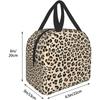 Leopard Aesthetics Lunch Bags Cheetah Pattern Insulated Reusable Lunch Box Thermal Cooler Tote Bag for Teen Adult Work Picnic