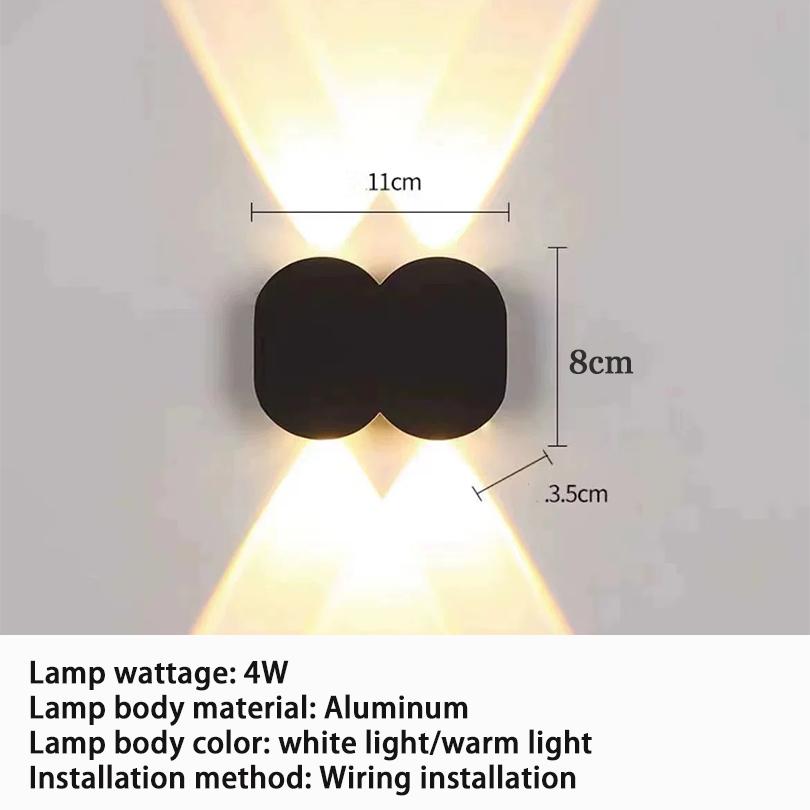 Aluminum LED Wall Lamp Waterproof IP55 Outdoor Garden Lights 8W 12W Interior Wall Light for Bedroom Living Room Stairs Lighting