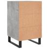 Nightstand Concrete Gray 40 x 40 x 66 cm Engineered Wood