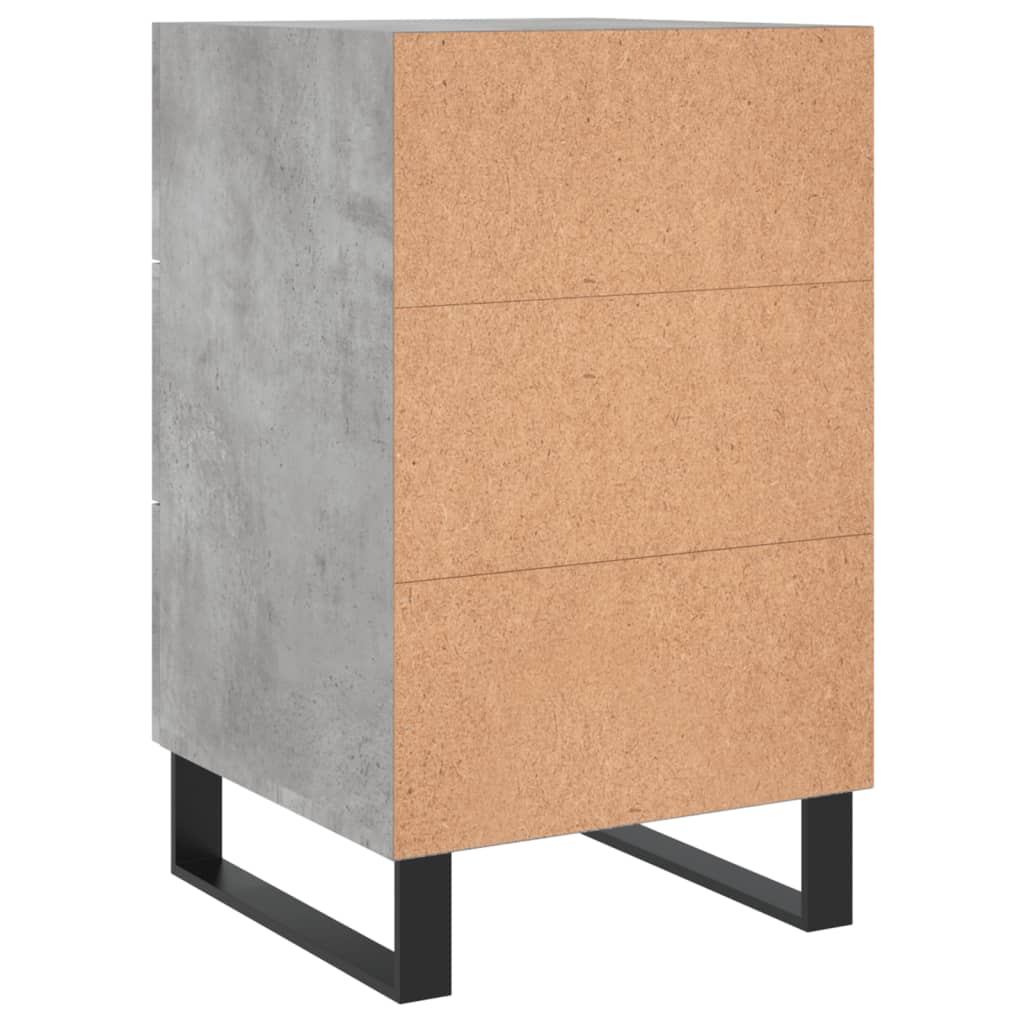 Nightstand Concrete Gray 40 x 40 x 66 cm Engineered Wood