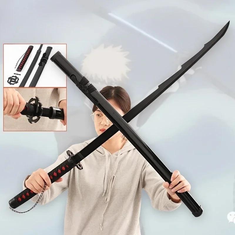 104cm Kurosaki Ichigo Samurai Sabre Anime Bleach Cosplay Custom Prop Ninja Blade Real Size Japanese Katana Swords Kid Toys Gifts