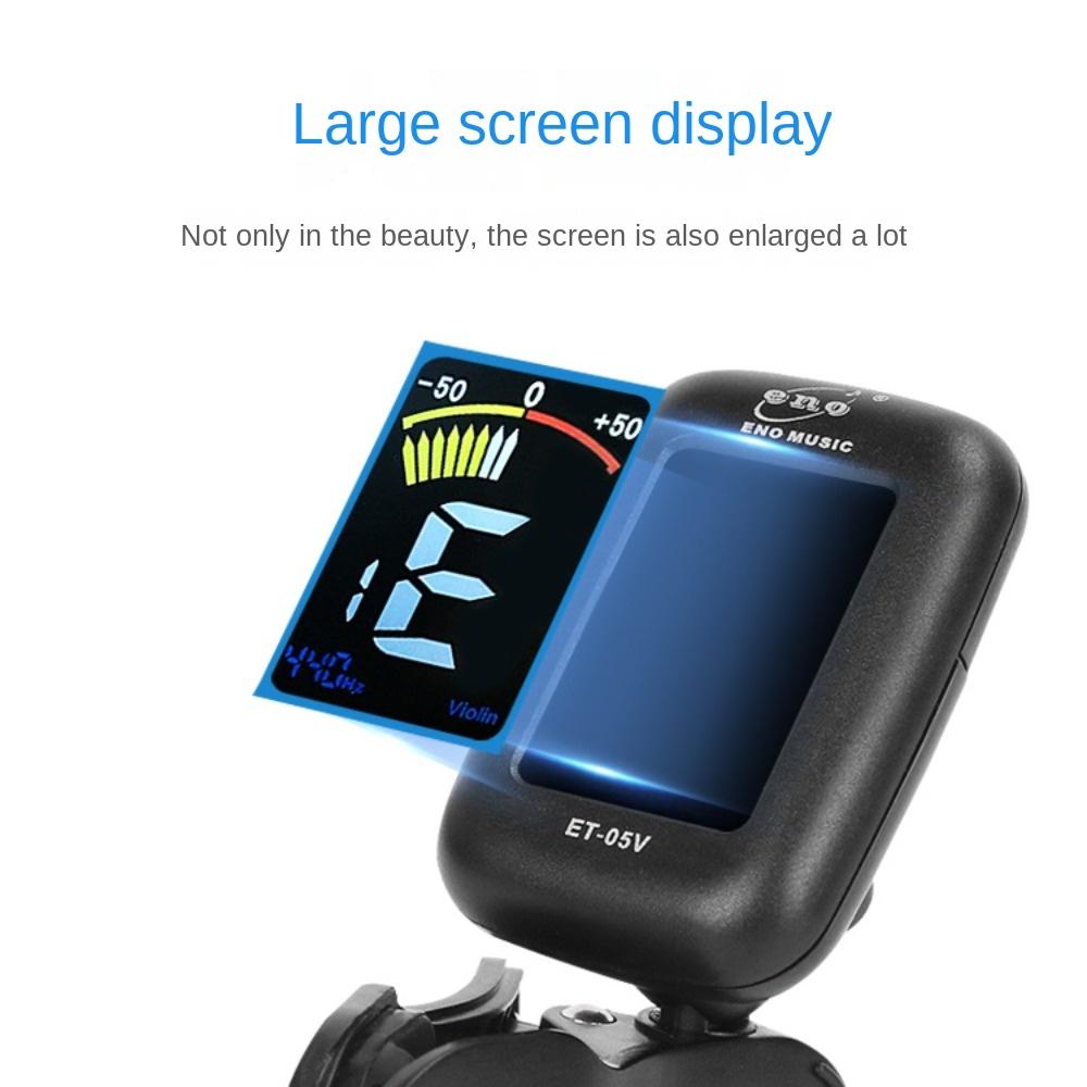 ET05V Electronic Tuner Portable Clip-on Tuner Musical Instrument Cello Clip-on Tuner  Bass Violin