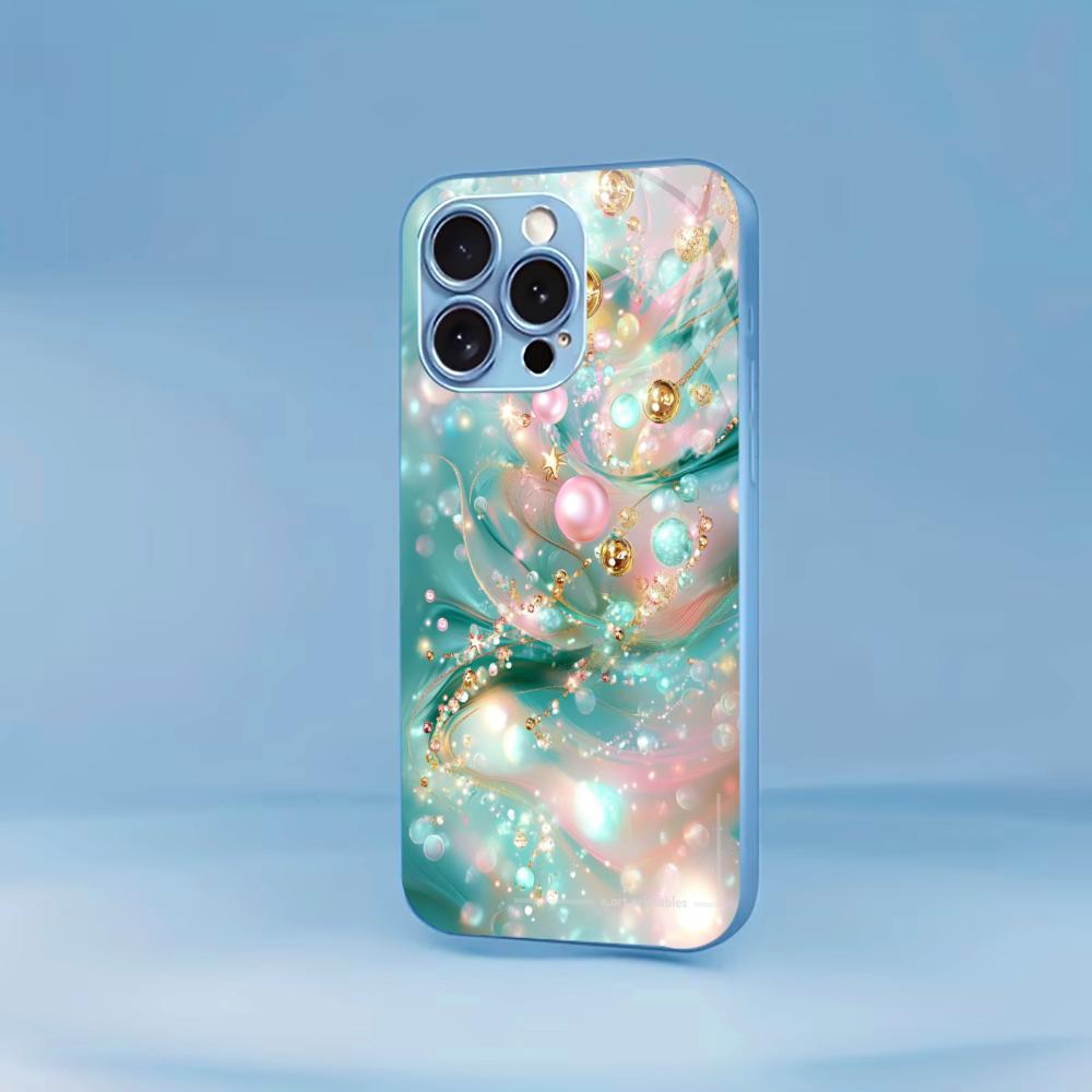 Electroplated Silver Tempered Glass Phone Case for iPhone Case for 11/12/13/14/15/16/17 Pro MAX