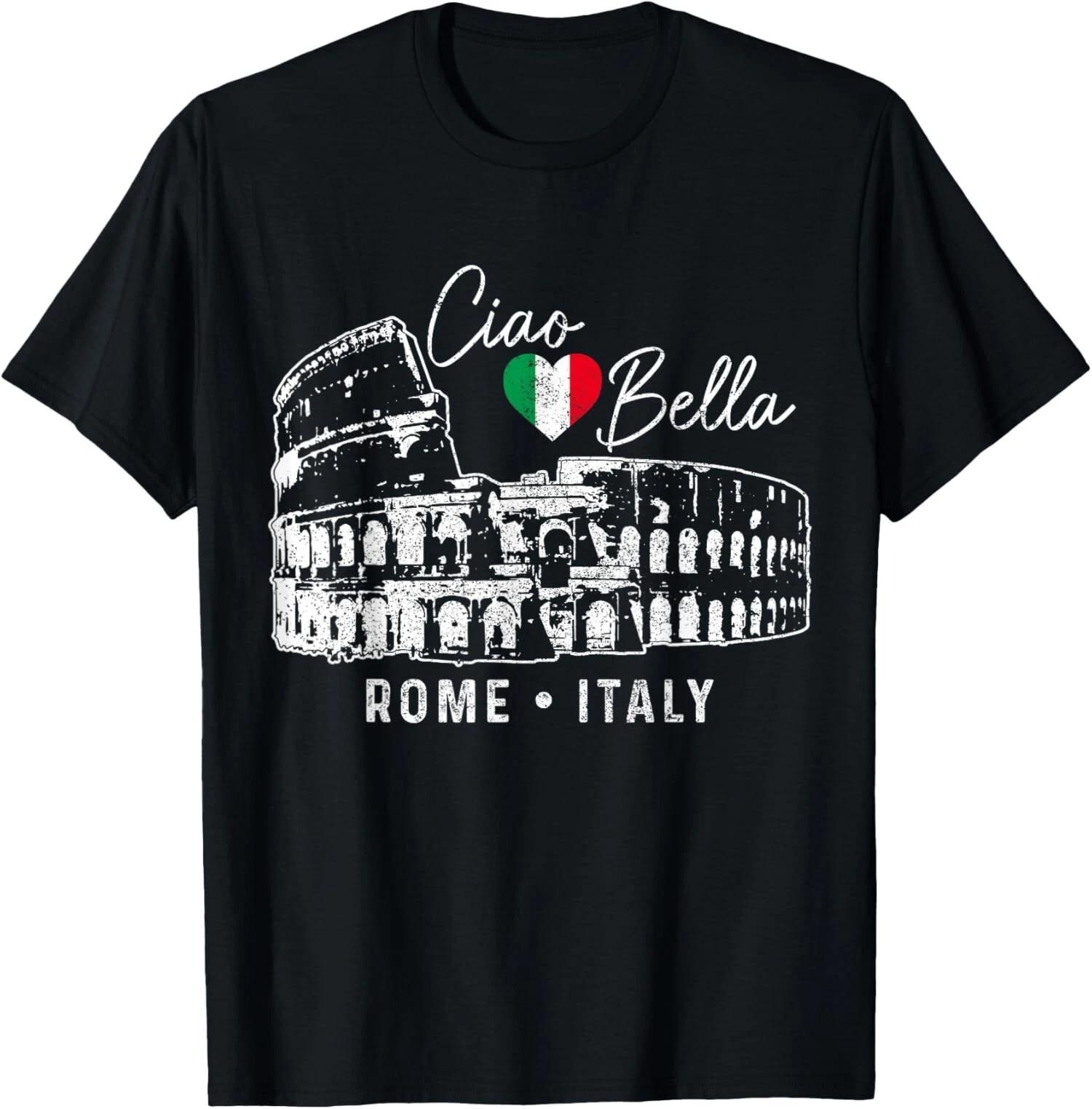 Rome Italy Roma Italia Colosseum Vintage Italian T-Shirt Made In USA M