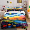 Colorful Landscape with Trees. Bedding Sets Duvet Cover Sets Duvet Covers Pillowcases(1 * Duvet Cover 2 * Pillowcases, Without Duvet Insert)