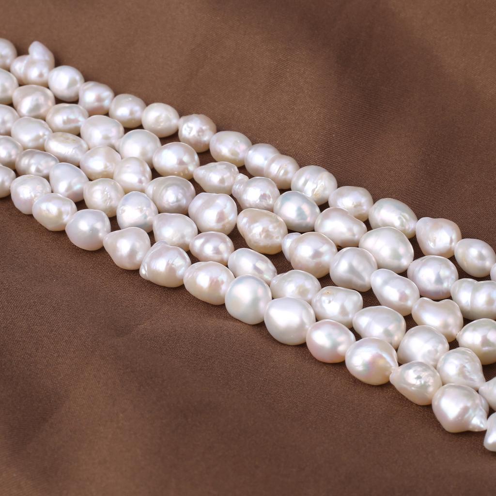 1String, White Natural Freshwater Pearls, Baroque Irregular Pearl Beads, for DIY Necklace Accessories, Jewelry Making, Women Gift, 36 Cm