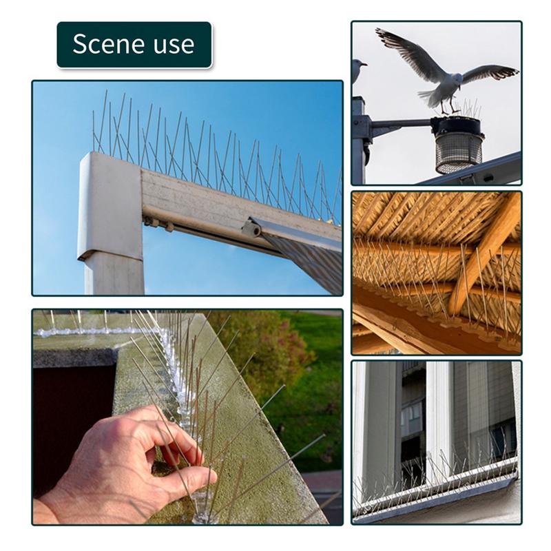 M-Modern-Bird Spikes For Pigeons Small Birds: Durable Anti-Bird Nest Fence Spike For Deterring Birds, Crows, Smooth Easy Install