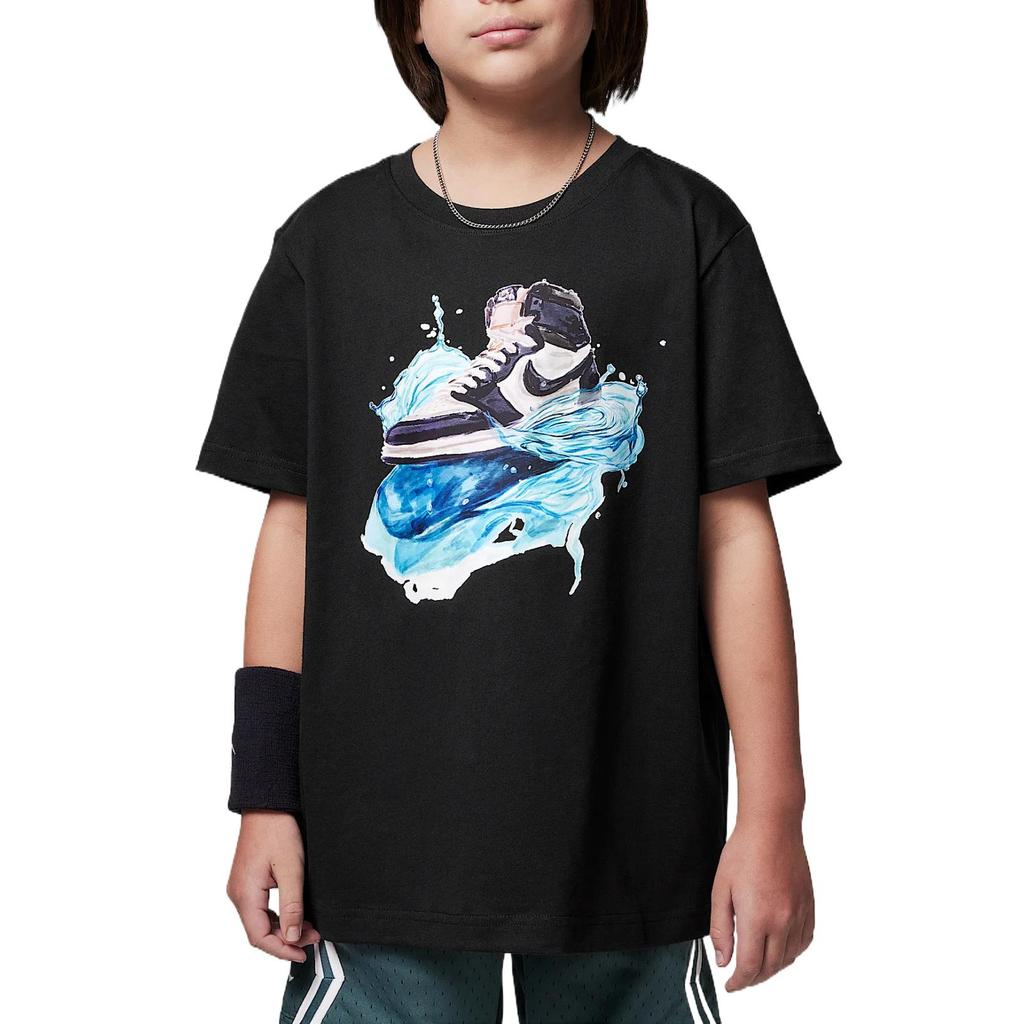 Jordan Aj1 Jumpman T-Shirt Comfortable Fashion Casual Short Sleeve Kids Tops Black II3072-010