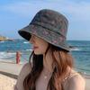Windproof Butterfly Embroidered Cowboy Hat Retro Big Brim Sun Hat Fisherman's Hat Autumn