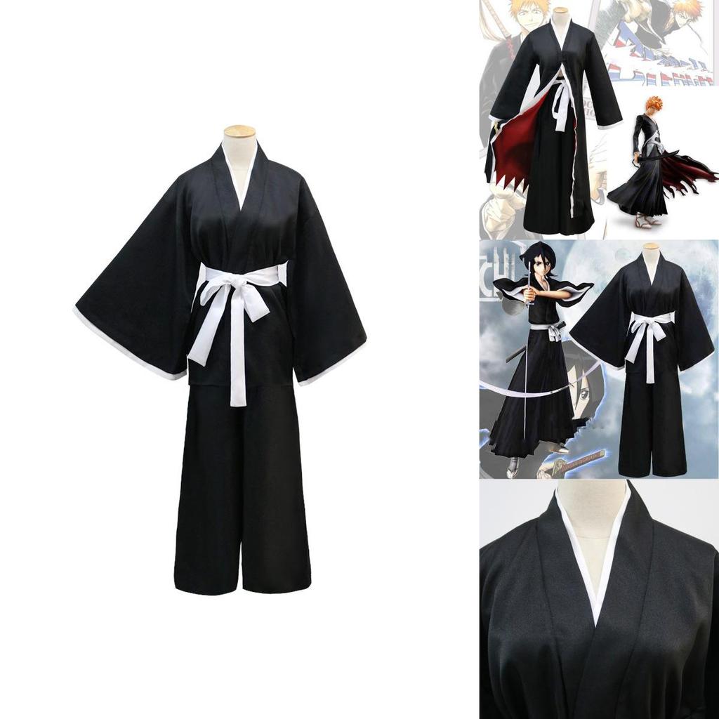 Hochwertiges Bleach Kurosaki Ichigo Cosplay-Kostüm mit zeitlosem Umhang-Design