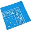 Trifong bandana light blue paisley 100% cotton blue bandana adult stylish cotton handkerchief bandana men's women's unisex 55cm x 55cm blue