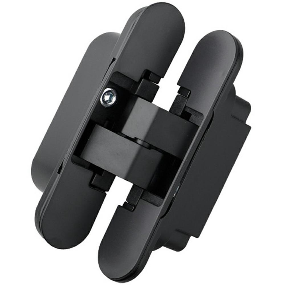 B118 Zinc Alloy 3D Adjustable Invisible Door Hinge 180° Swing Concealed Cross Hinge for Wood Bifold Doors