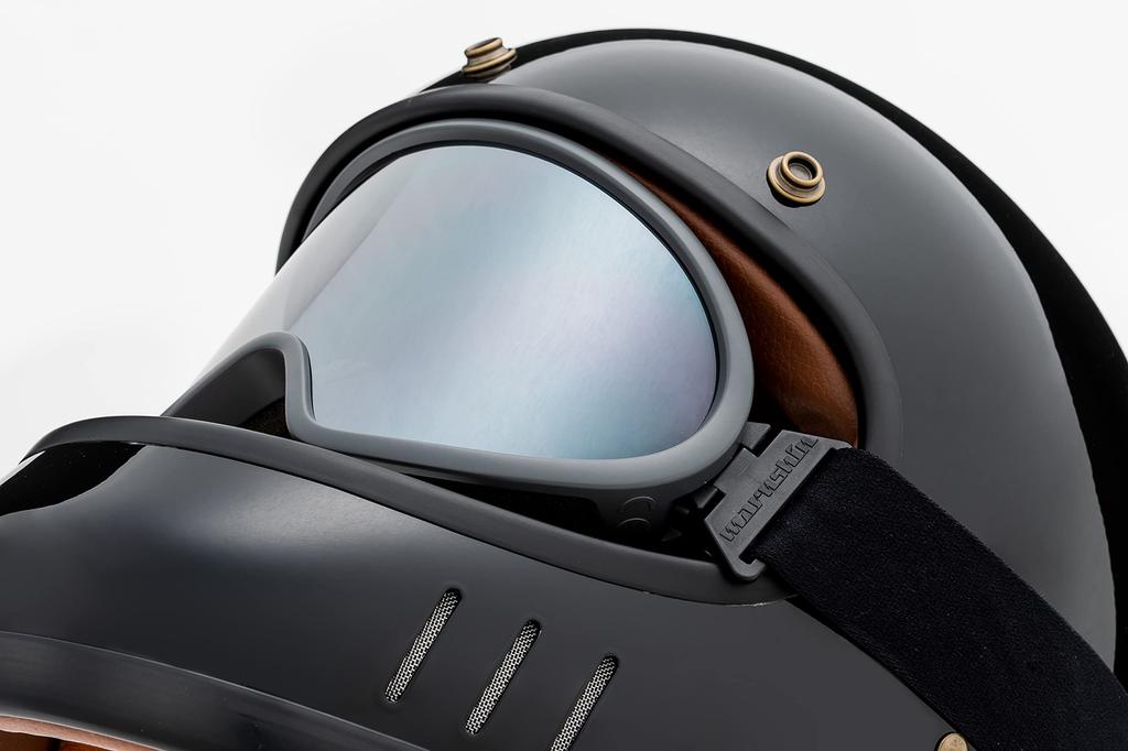 Marushin Motorcycle Matte 52002420 F Goggles, Gray,