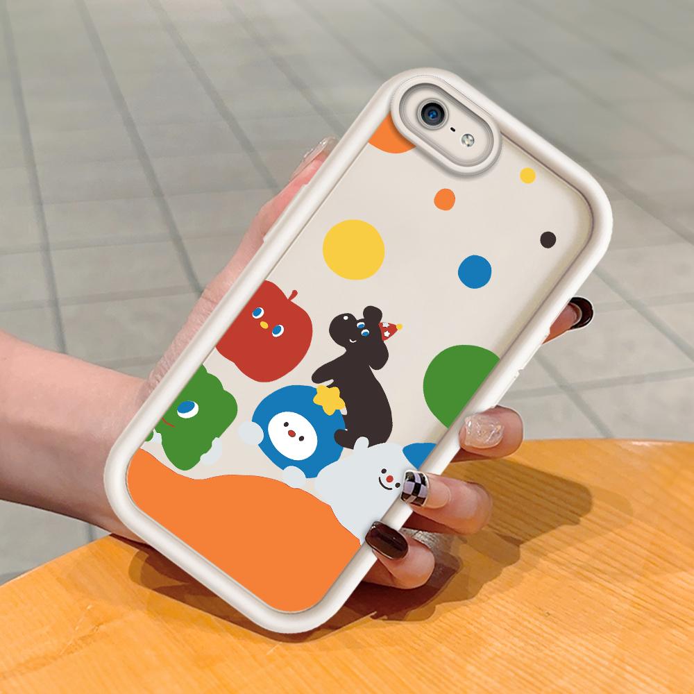 Soft Silicone Square Ladder Printing Pattern Phone Casing Full Cover Camera Shockproof Protection Rubber Case for iPhone Infinix Tecno OnePlus