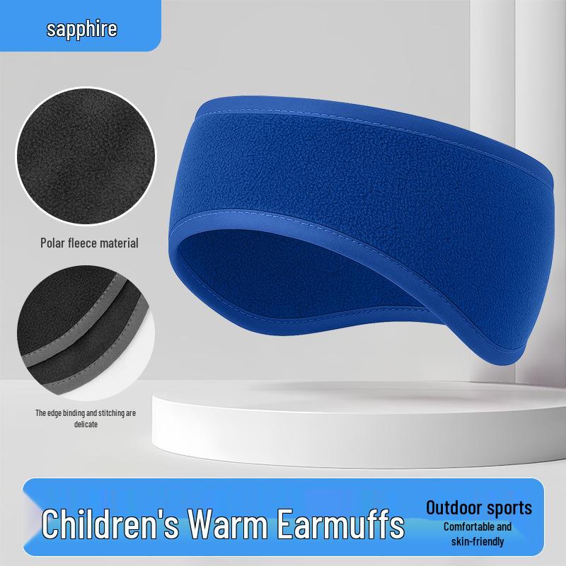 Children's Winter Ear Warmer Headband: Thick Fleece, Windproof, Cold-Proof for Running, Skiing, and Cycling.