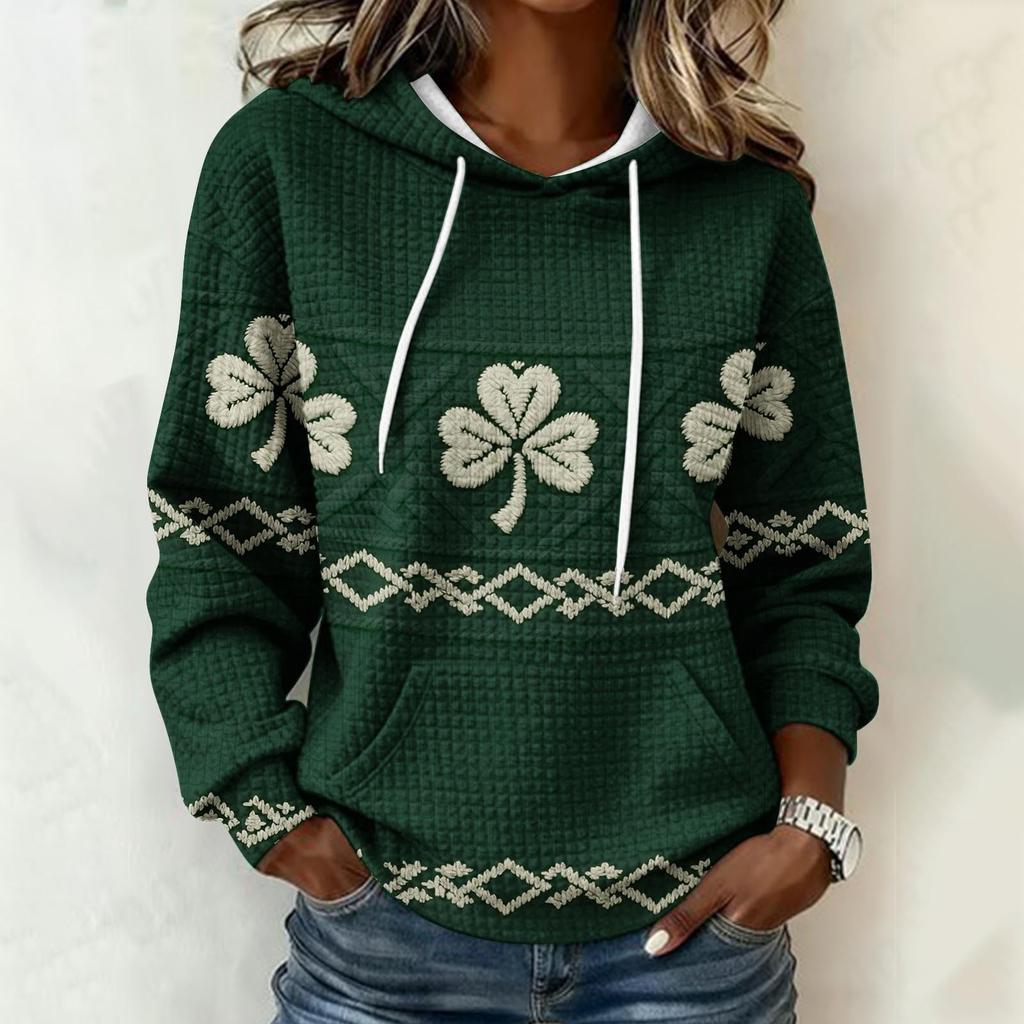 Women's printed loose-fitting long-sleeved blouse