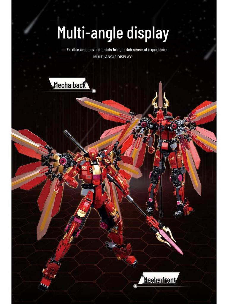 Little Luban B1120-52 Trident Athena Mecha Ember Guerrilla Building Block Toy