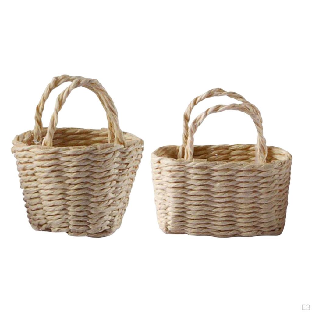 Doll House Storage Basket Furniture Dollhouse Miniature Accessorie for Micro Landscape Children