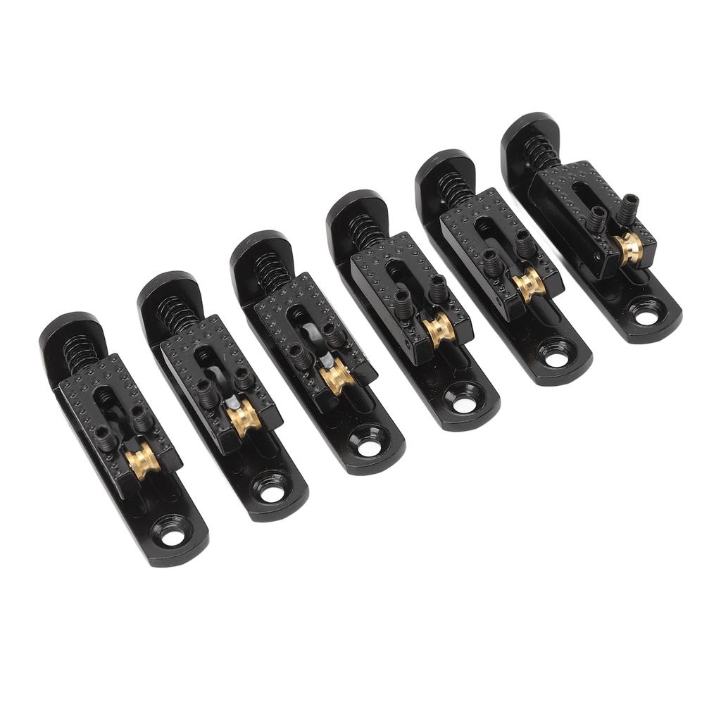 6Pcs Guitar Bridge Saddle Metal Height Adjustable 3 4 5 6 7 String Electric Guitar Bridge Saddle for Cigar Box Banjo