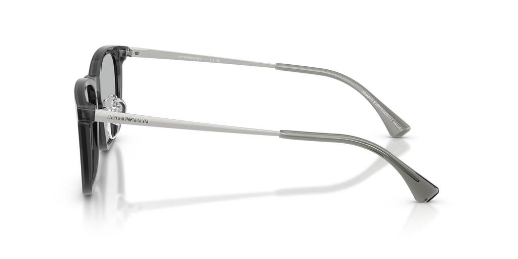 EMPORIO ARMANI sunglasses for Shiny Transparent Light Lens 0EA4275D men. Frame Grey. Lens Grey. width 56mm.